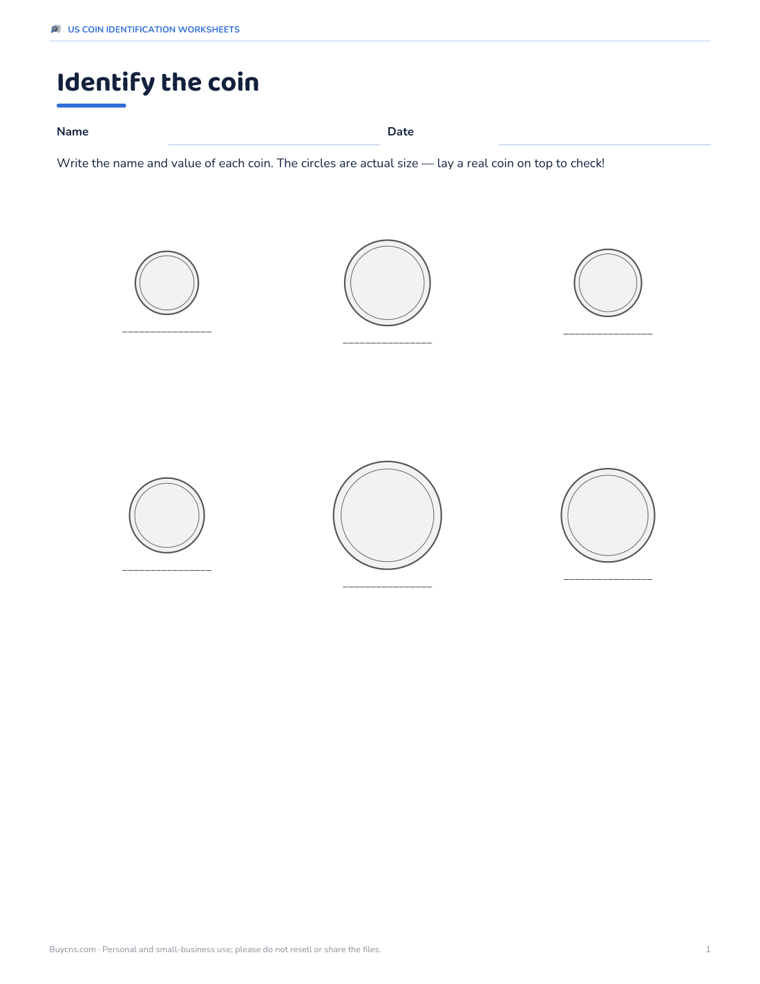 Preview of the first page of Identify the coin